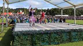 Competitions: Highland dancers performed.