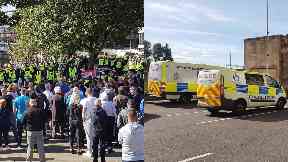 Protests: Chaos broke out.