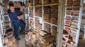 Mark Cranston keeps 3500 bricks in his garden shed.