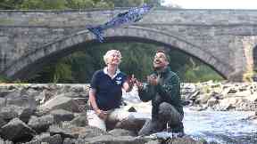 River Almond: The rock ramp will help fish travel upstream.