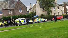 Edinburgh: Police swooped in on Ferry Road Drive.