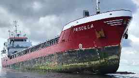 MV Priscilla: The ship grounded in the Pentland Skerries off Orkney.