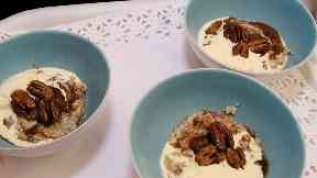 Winner: Nick Barnard won the speciality title with his maple pecan porridge.