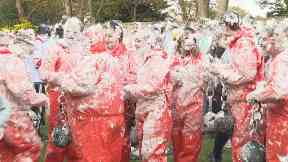 Students: The 'children' are given embarrassing costumes to wear.