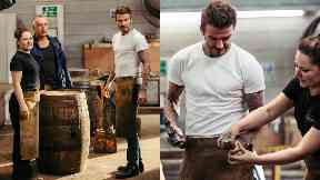 Cambus Cooperage: Beckham was shown what to do by Kirsty Olychick.