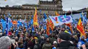 Glasgow: First Minister Nicola Sturgeon spoke to the George Square crowd.