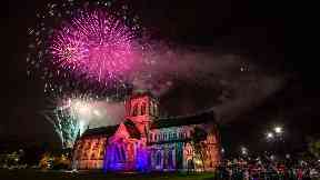 Dazzling: More than 16,000 people watched Paisley's fireworks display.
