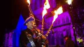 Piping hot: The event took place on Saturday night.