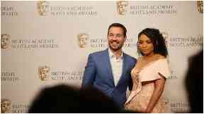 Line of Duty star Martin Compston attended the awards with his wife Tianna.
