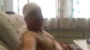 Jak Deschner following brain surgery at the Queen Elizabeth University Hospital.