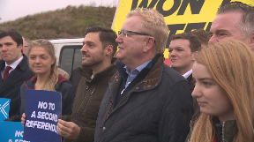 Tories: Carlaw campaigning with Thomson last Friday.