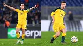 Hoops: Scott Brown and Callum McGregor.