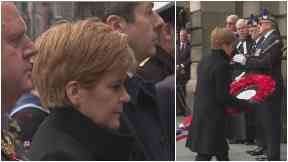 First Minister Nicola Sturgeon lays wreath on Remembrance Sunday November 2019