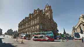 Balmoral Hotel: Pedestrian was knocked down by taxi.
