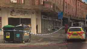 Edinburgh: The shop went up in flames on Wednesday morning.