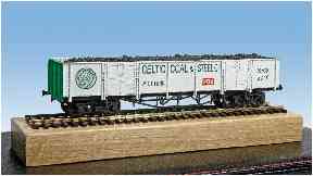 A Celtic-themed wagon has pride of place in the model.