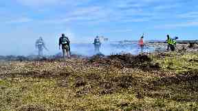 The wildfire burnt for six days.