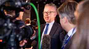 Gove: Pictured at the ITV Debate on Tuesday night.