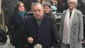 Alex Salmond made a short statement outside court.