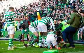 Invasion: Anthony Smith ran on to the pitch with a toddler.