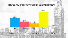 Voting intention Westminster STV poll November 28 2019.