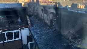 Peebles High School: The secondary went up in flames.
