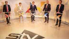 Debate: First time Scottish leaders have faced off this election.