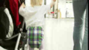 Trendy toddlers model real tartan nappies