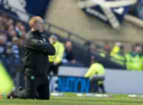 Uncertain times: Neil Lennon during shock defeat