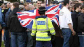 Police prepare for Scottish Defence League march