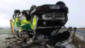 Two injured in Orkney ambulance crash