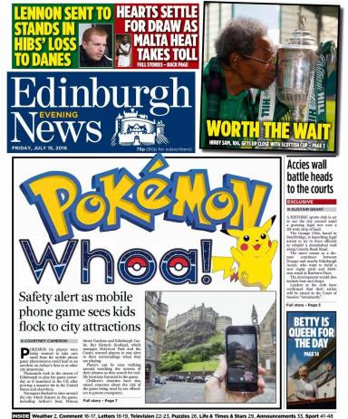 evening scotland edinburgh headlines friday paper front pages
