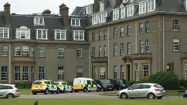 Gleneagles: Police at the scene on June 27.