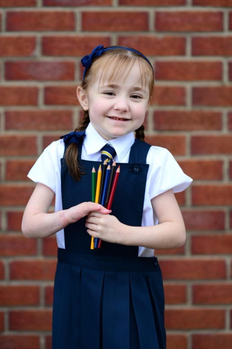 Remarkable Tilly off to school after surviving rare birth disorder