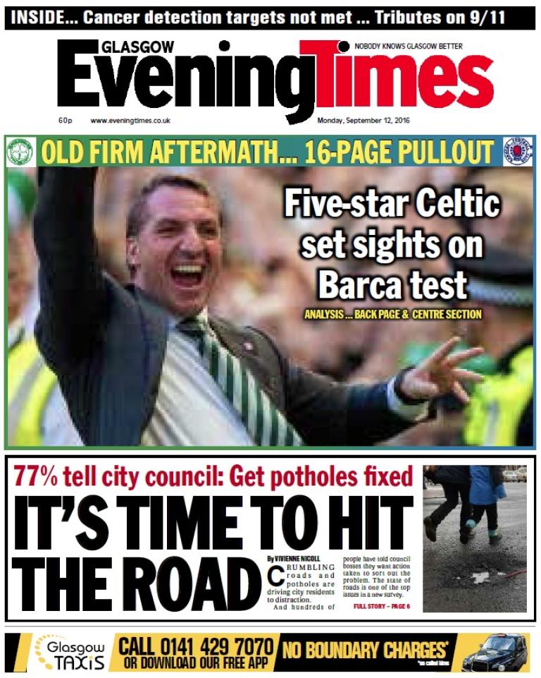 Evening papers Stories making front pages on Monday STV News