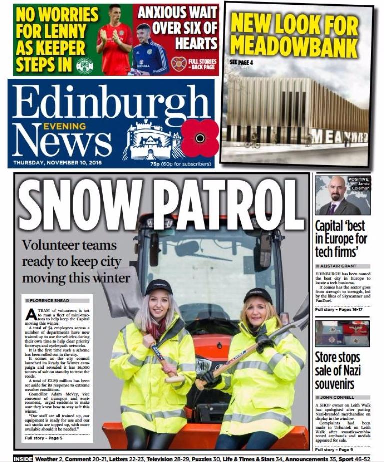 The evening news image